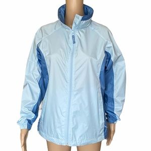 Columbia Windbreaker Lightweight Jacket in Powder Blue Size S